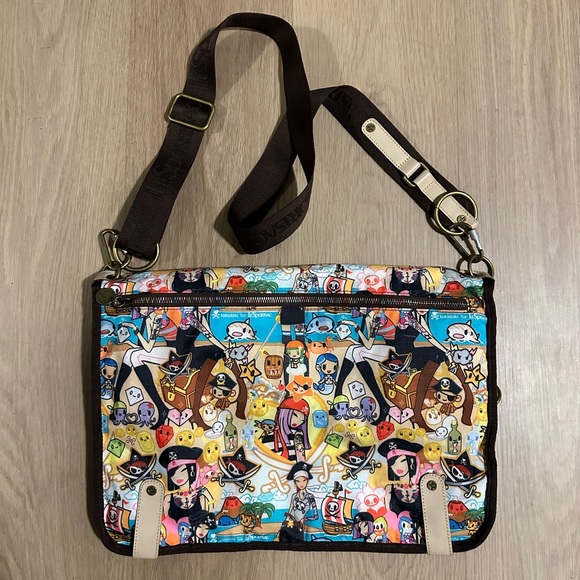 LESPORTSAC x Tokidoki Corriere Pirates Messenger Bag RARE - Picture 6 of 7